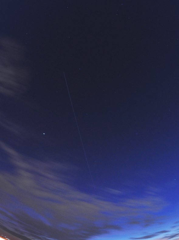 ISS nel cieloserale di Napoli